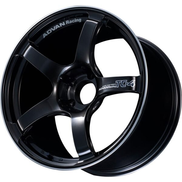 Advan Racing TC4 5x100 Bolt 63 Hub 18" Size Wheels in Black Metallic Gunmetal with a Machined Outer Lip Ring