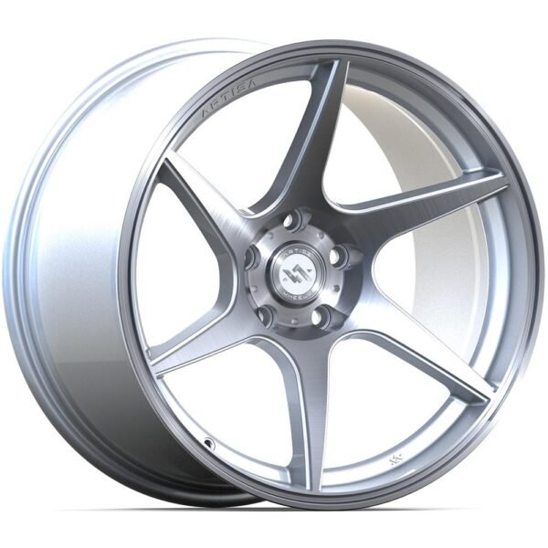 Anovia Titan Brushed Apollo Silver Directional Wheels | 18x8.5 Size / 5x114.3 Bolt / +35 Offset / 73.1 Hub (ART103188551143573X)