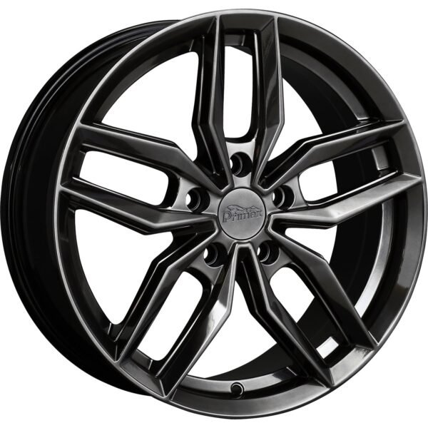 Primax Model 776 5x114.3 Bolt 15x6.5" Size 38 Offset Wheels in Chromium Black